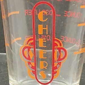 Vintage Cheers Shot Glass Travel Souvenir‎ 4 oz.